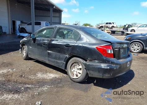 2012 Honda Civic Lx z USA, uszkodzony, nr VIN 2HGFB2F56CH602339